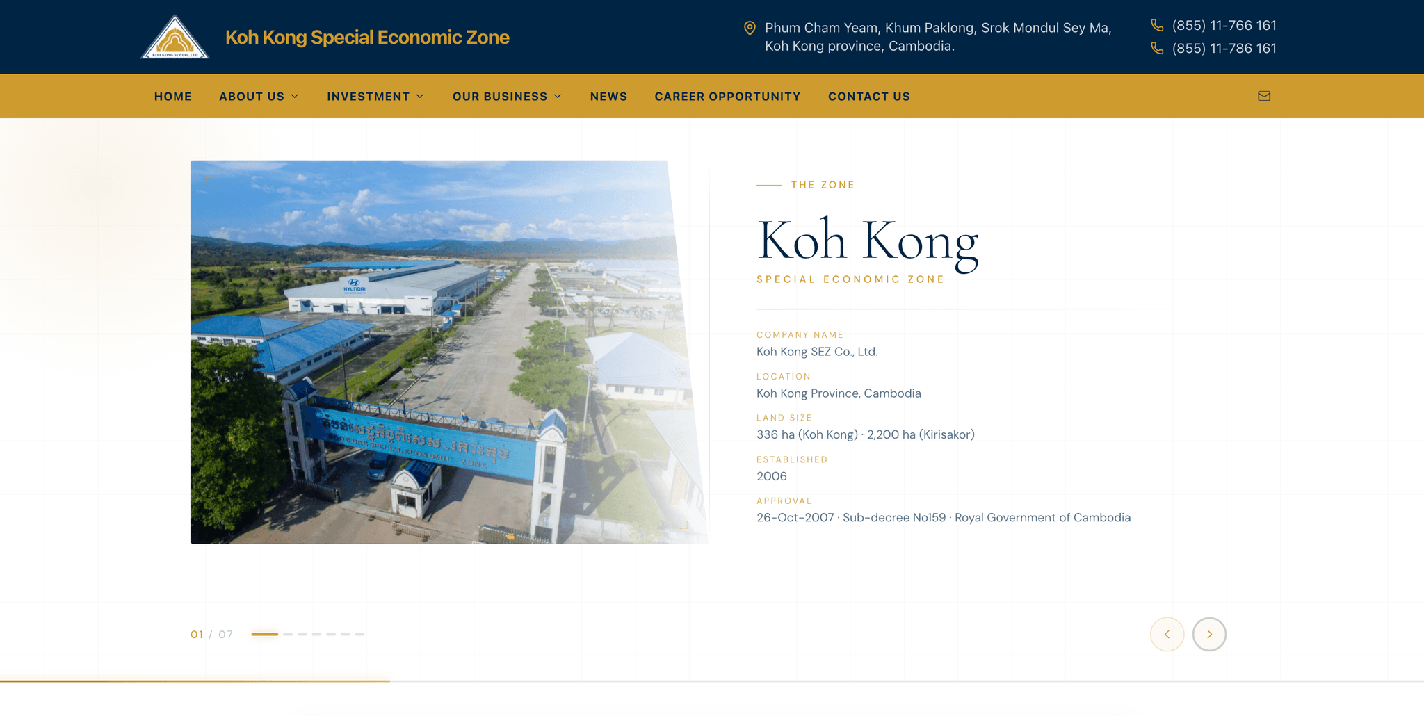 An image of the Koh Kong Special Economic Zone project.